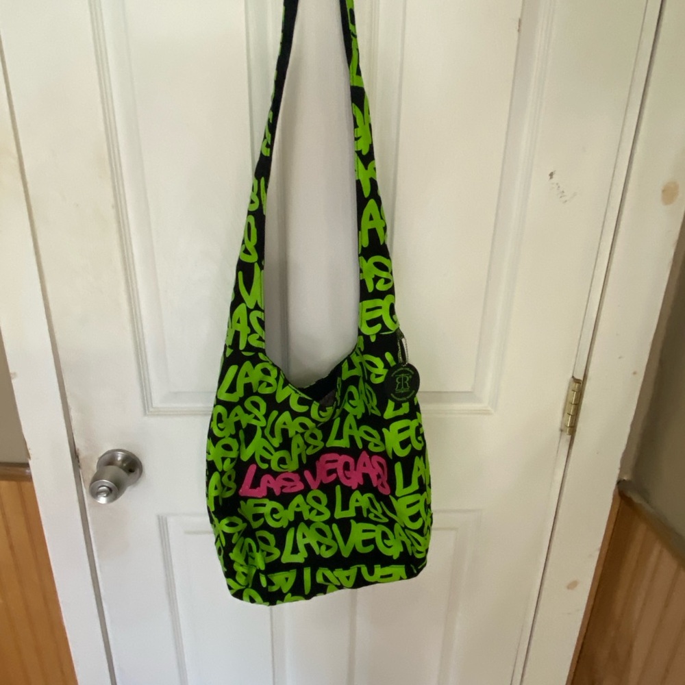 Las Vegas Neon Green and Pink Tote Bag New never used